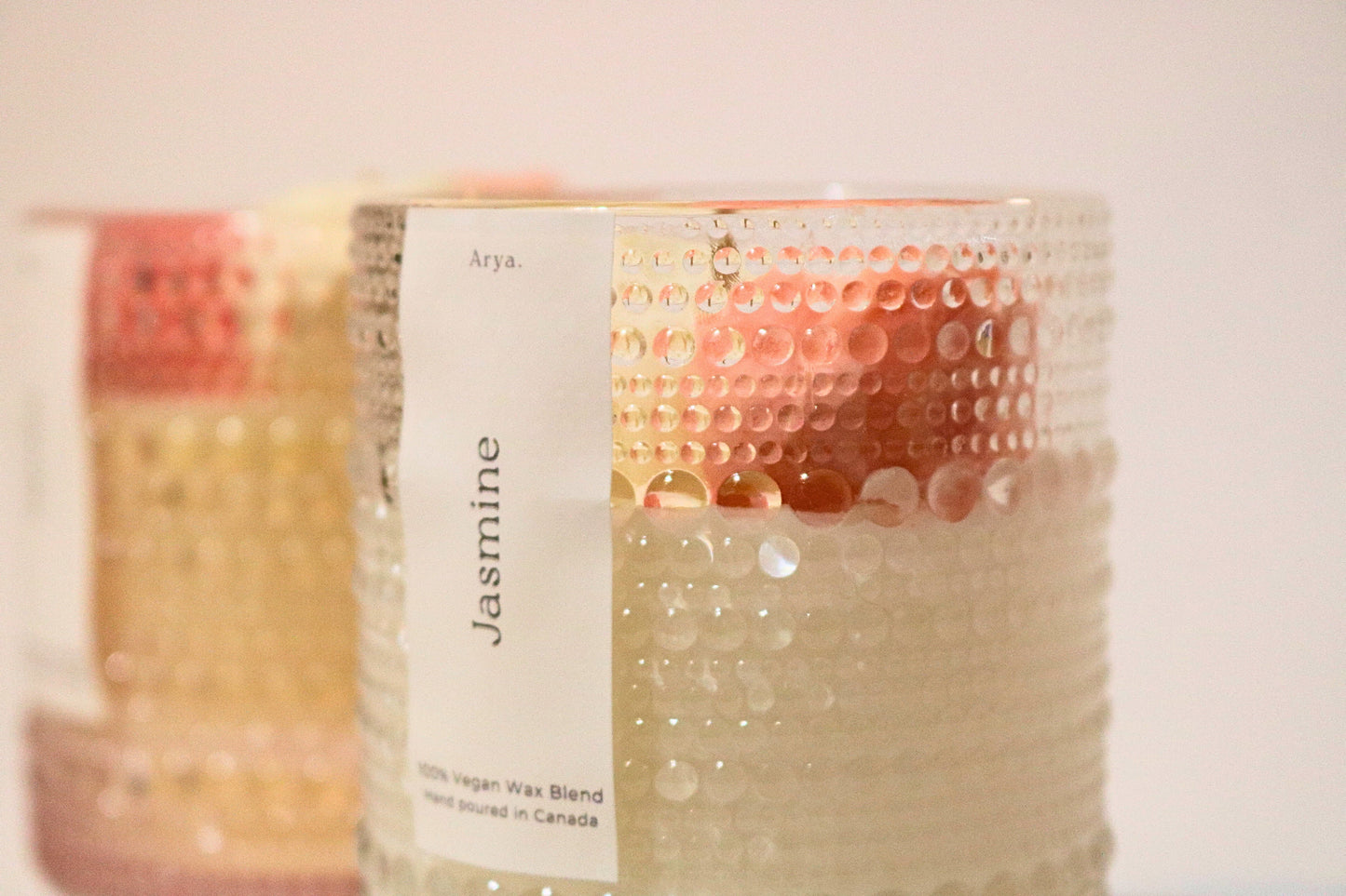 Arya Floral Candle in Jasmine | Scented Coconut and Soy Wax Blend 10 oz