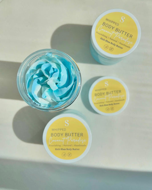 All Natural Body Butter Shea Butter Moisturizer - Coconut Paradise