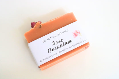 Rose Geranium Soap with Pink Clay