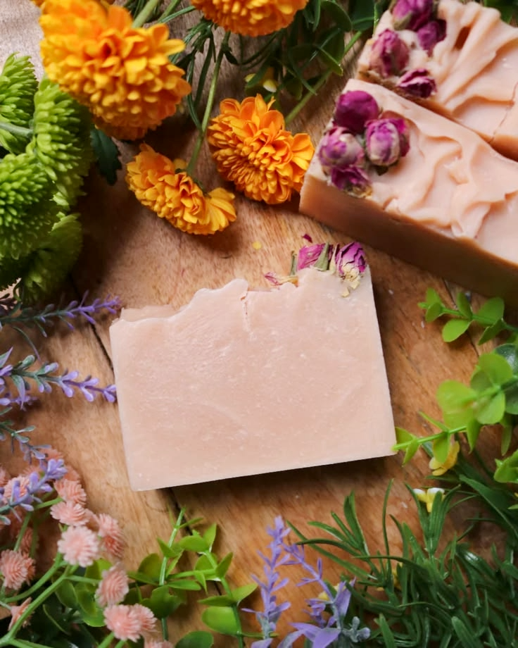 Rose Geranium Soap with Pink Clay
