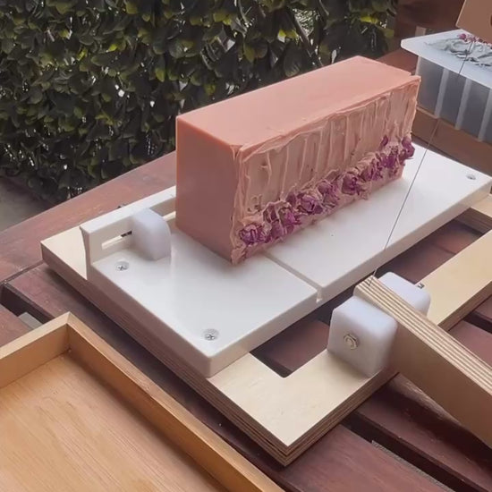 cutting rose geranium soap bar