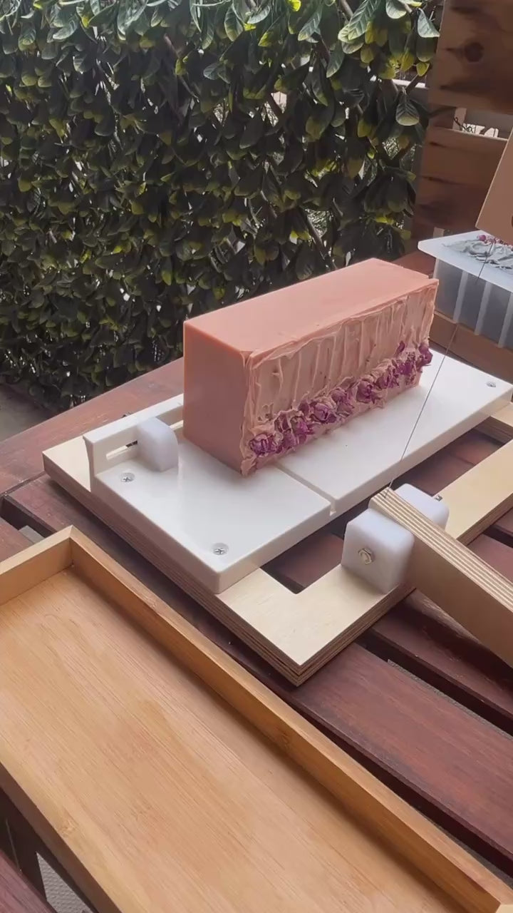 cutting rose geranium soap bar