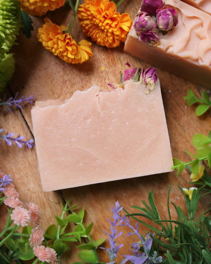 Rose Geranium Soap with Pink Clay