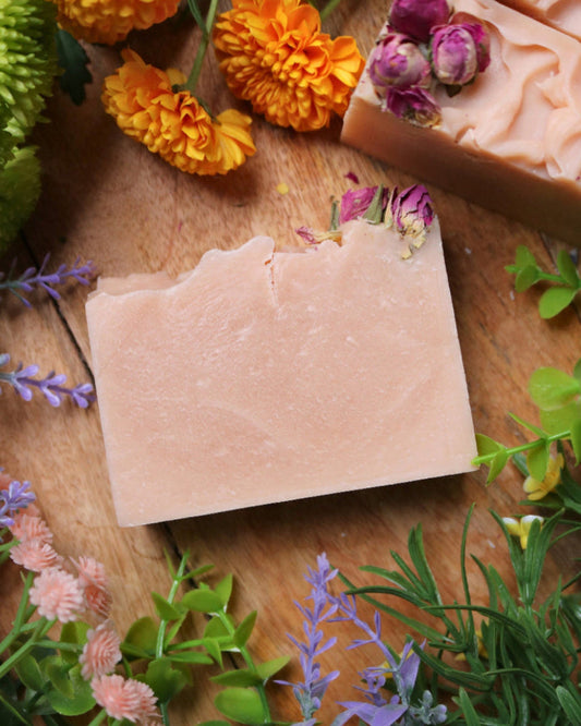 Rose Geranium Soap with Pink Clay